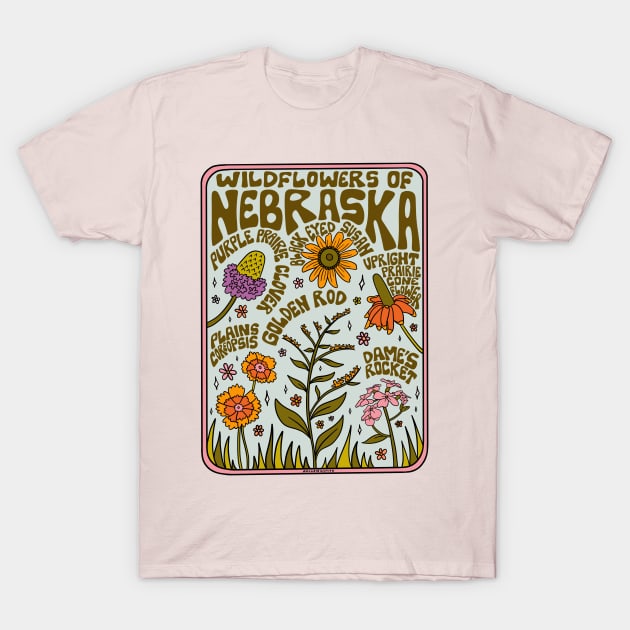 Nebraska Wildflowers T-Shirt by Doodle by Meg